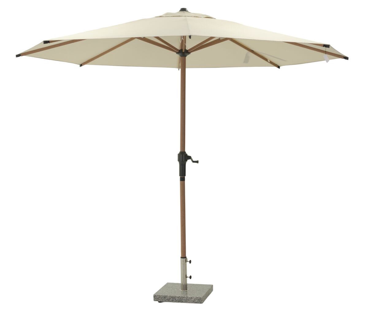 Premium aurinkovarjo 300 cm beige/tiikki